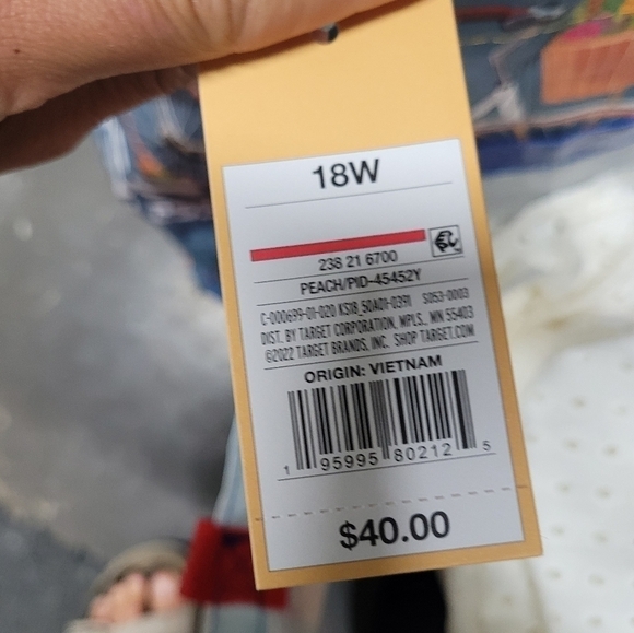 NWT Kona Sol Womens Peach Ruched One Piece Swimming Suit Size 18W - Picture 9 of 9